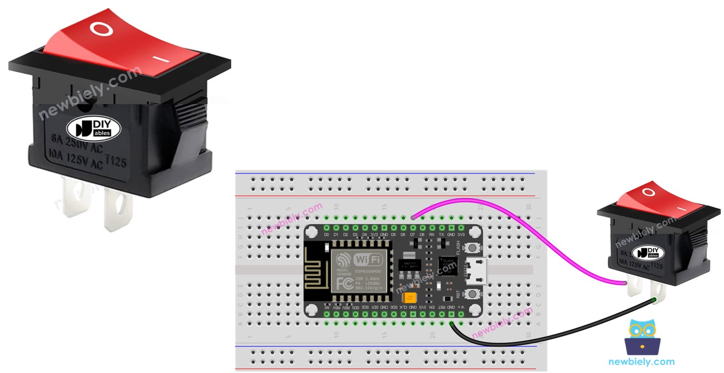 ESP8266 NodeMCU ON/OFF Switch