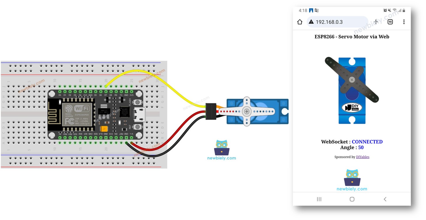 ESP8266 웹을 통한 서보 모터 제어