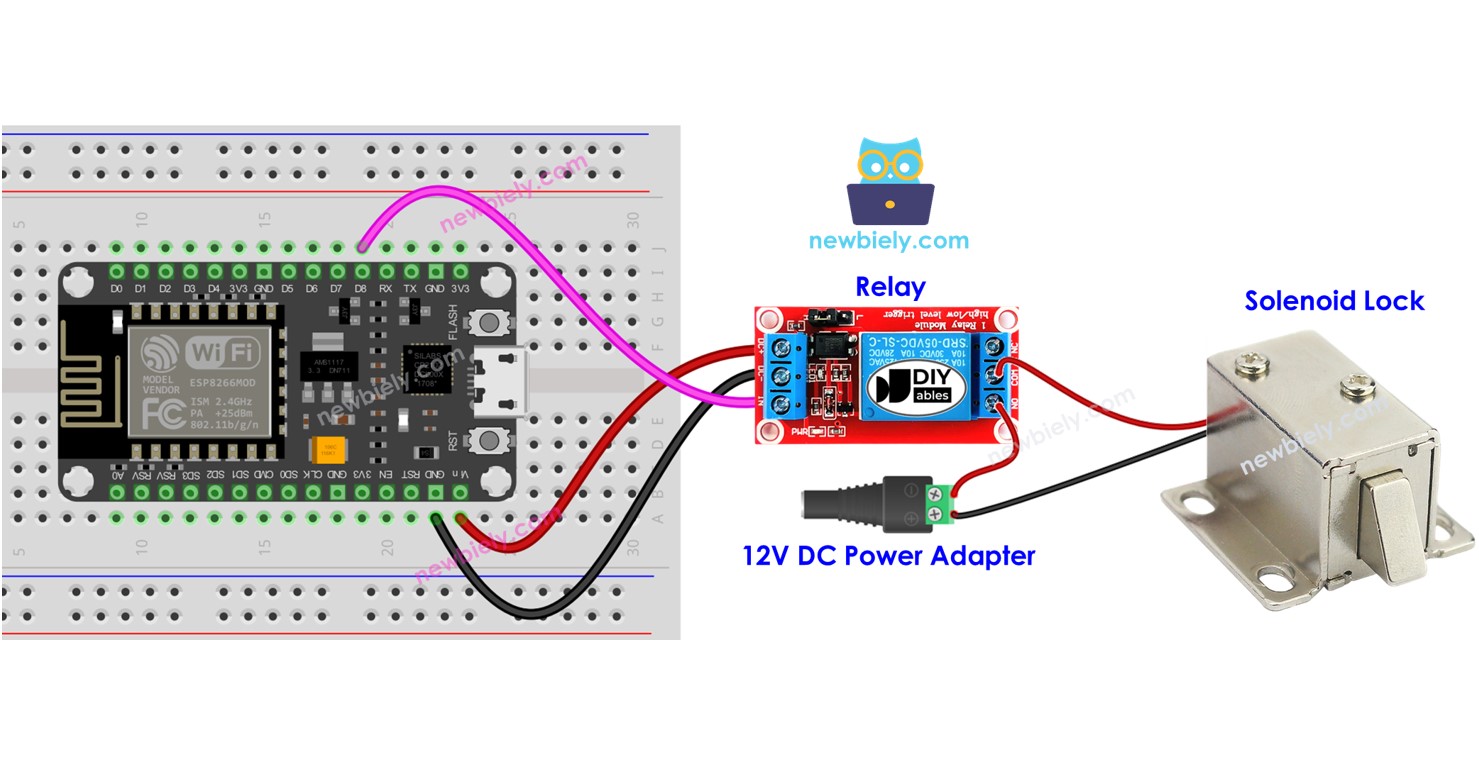 ESP8266 - 솔레노이드 잠금장치 | ESP8266 - Solenoid Lock