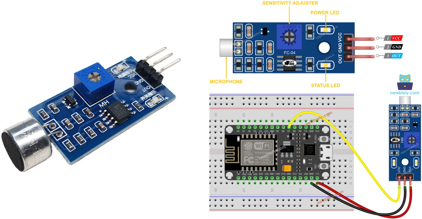 ESP8266 NodeMCU NodeMCU sound sensor