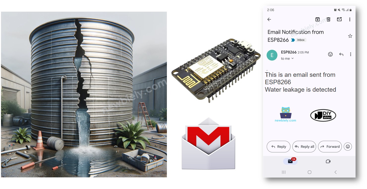 ESP8266 NodeMCU 누수 이메일 알림