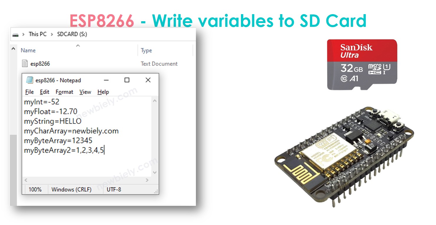 ESP8266 NodeMCU Micro SD Card