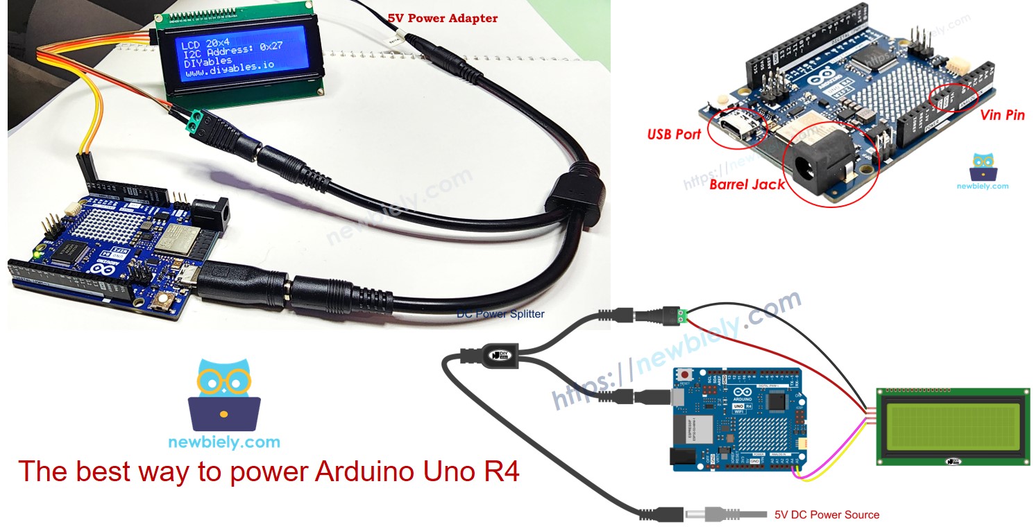 Arduino UNO R4 전원을 공급하는 방법