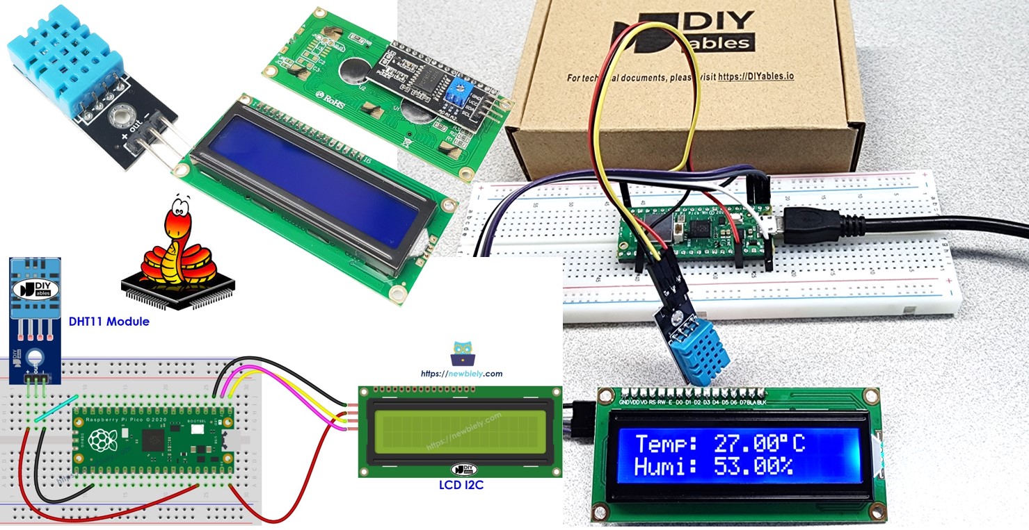 라즈베리 파이 피코 dht11 lcd i2c