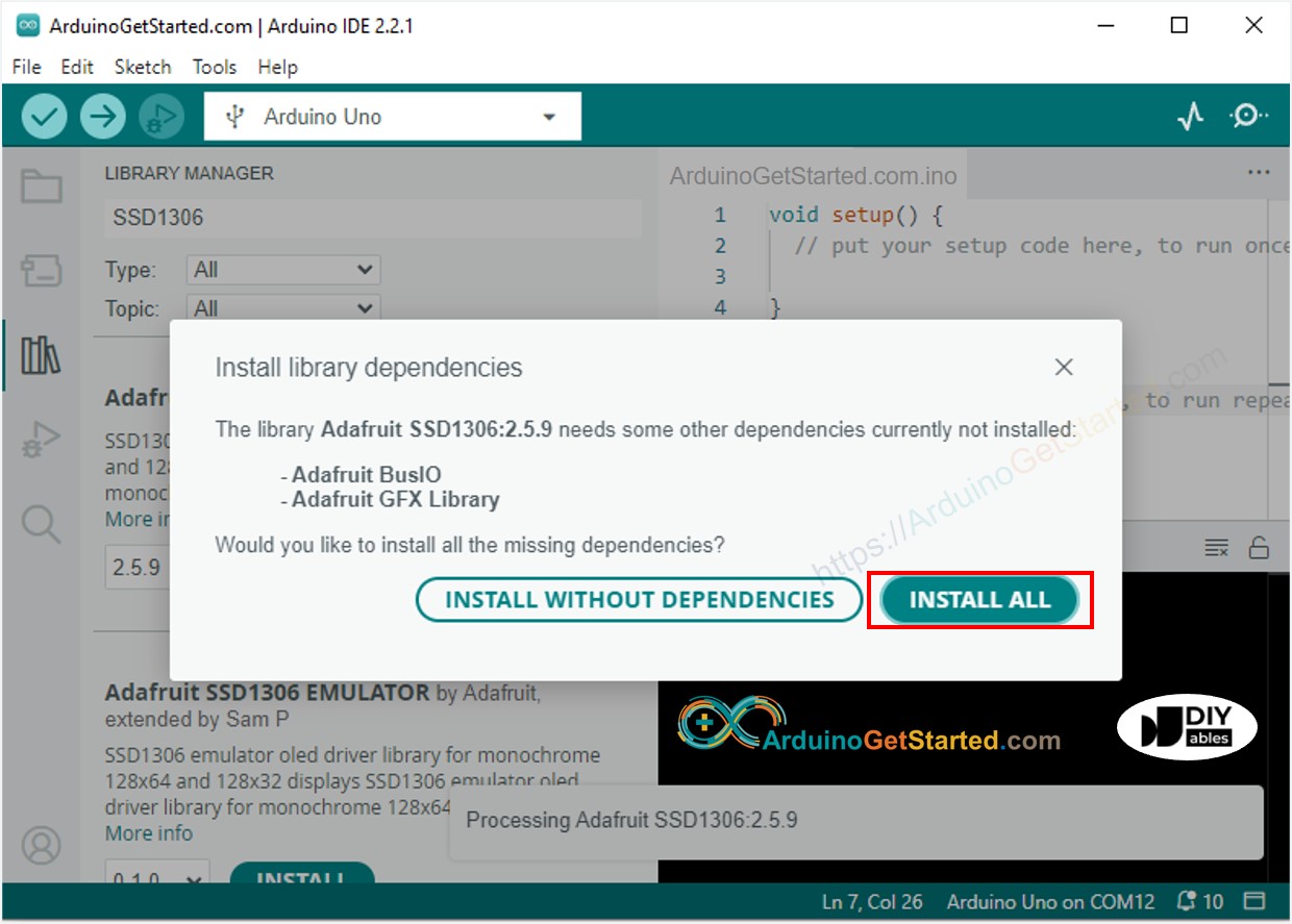 Arduino Adafruit GFX sensor library