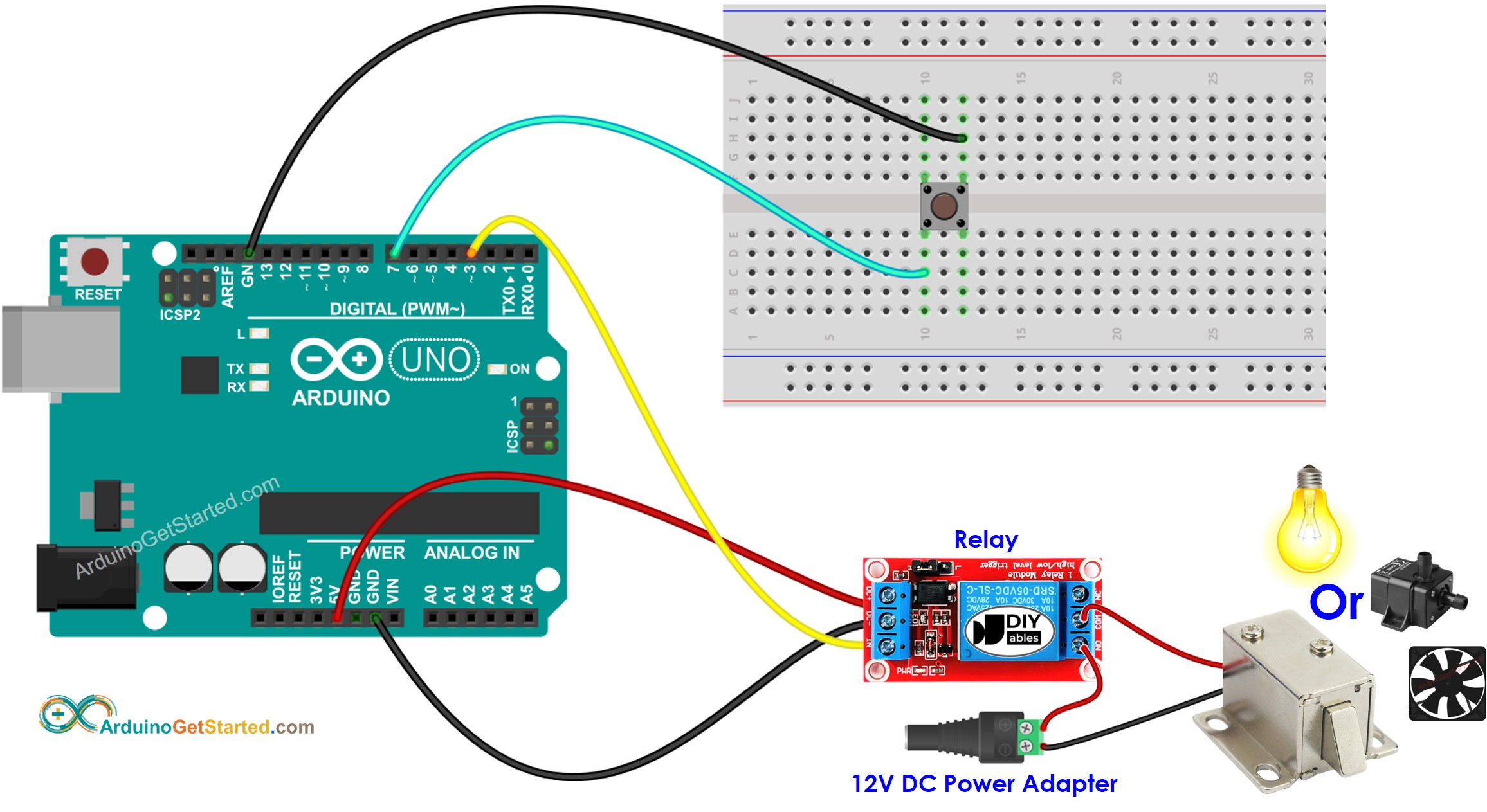 Arduino Button Relay Wiring Diagram