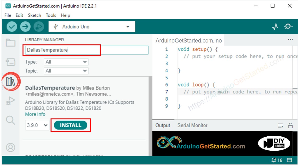 Arduino Dallas Temperature library