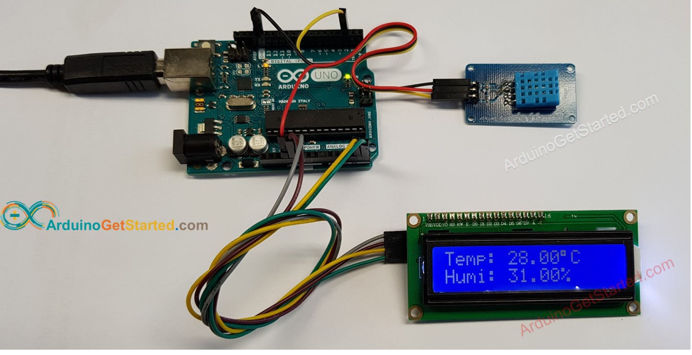 Arduino DHT11 LCD Wiring