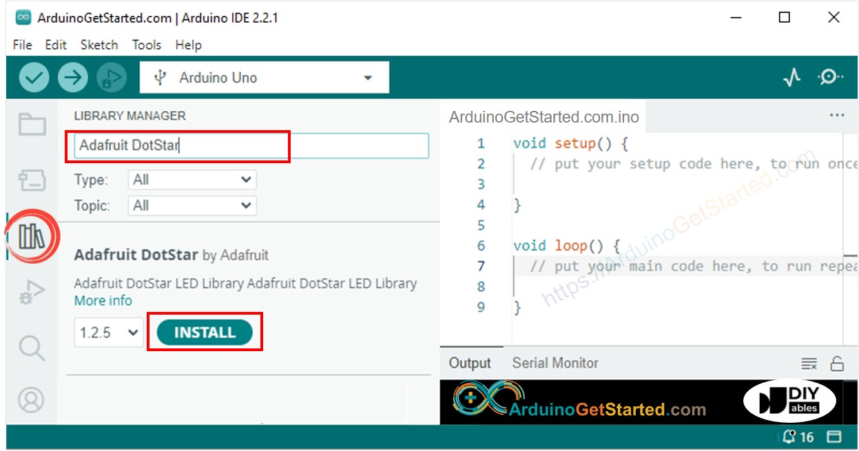 Arduino DotStar library