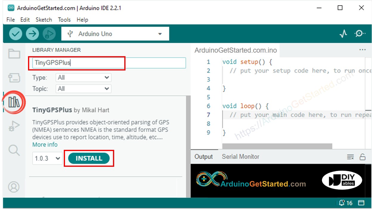 Arduino TinyGPS++ library