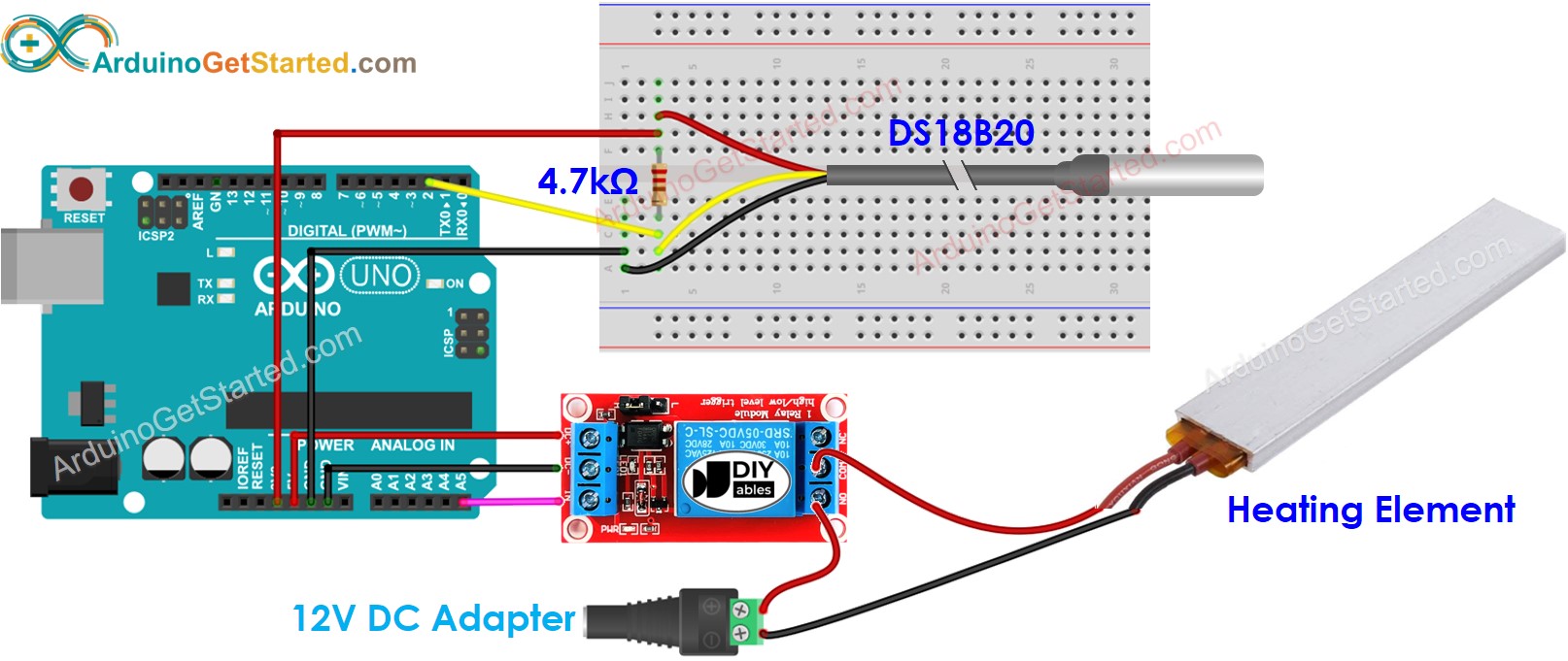 Arduino heating system wiring diagram