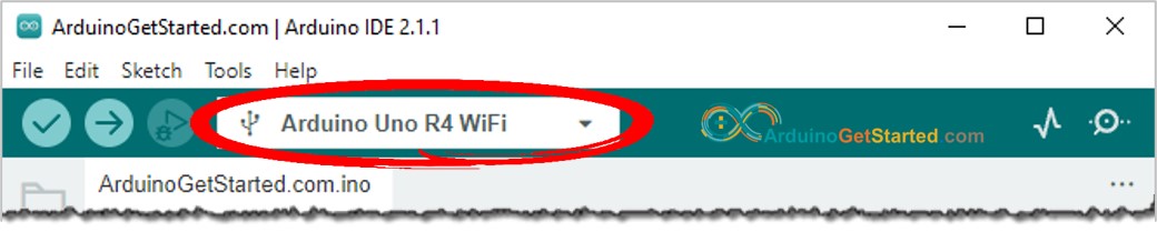 Arduino IDE 2 Arduino Uno R4 port