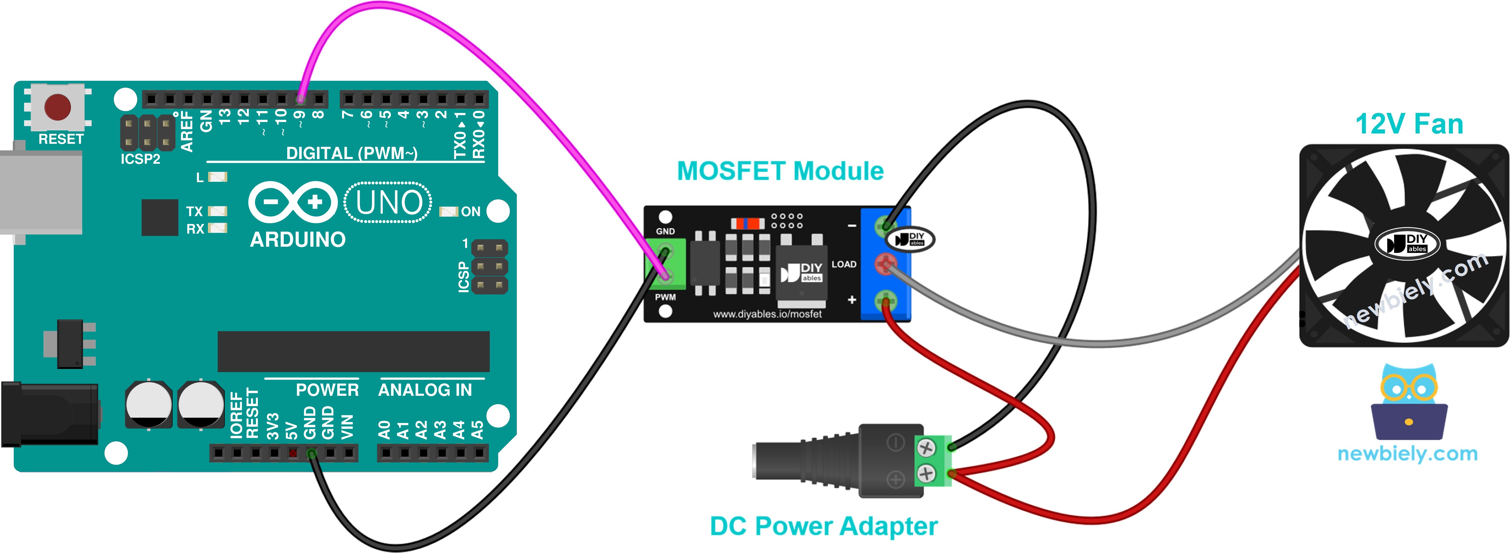 mosfet 모듈 쿨링 팬 배선도