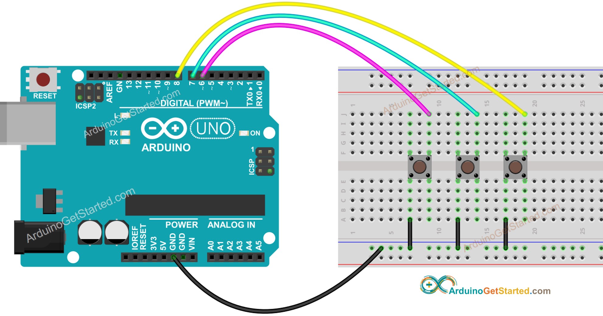 Arduino Button Library Wiring Diagram