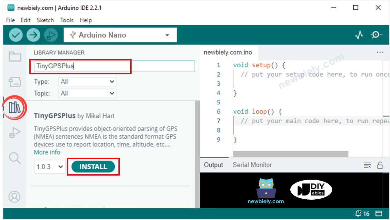 Arduino Nano ESP32 TinyGPS++ library