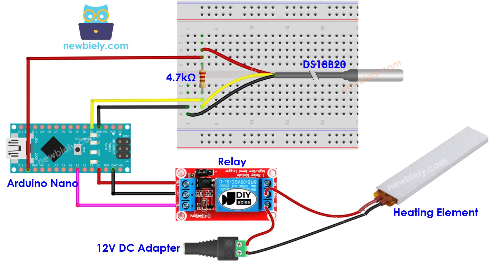 Arduino Nano heating element wiring diagram