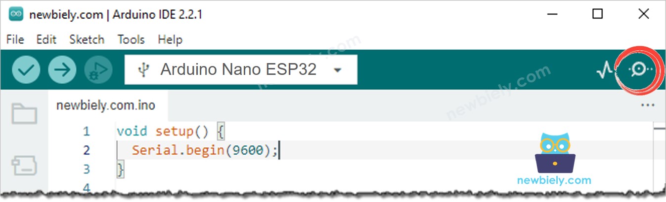 How to open serial monitor on Arduino IDE