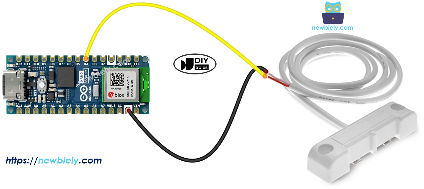 아두이노 나노 ESP32 물 샘 감지기 배선도