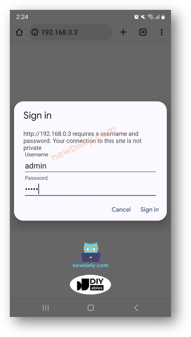 Arduino Nano ESP32 Web page password