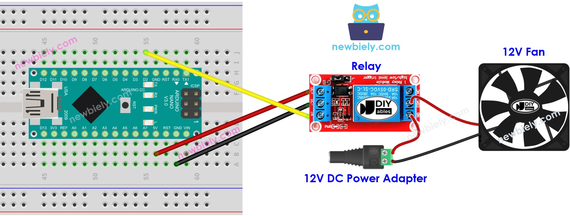 Arduino Nano Fan wiring diagram