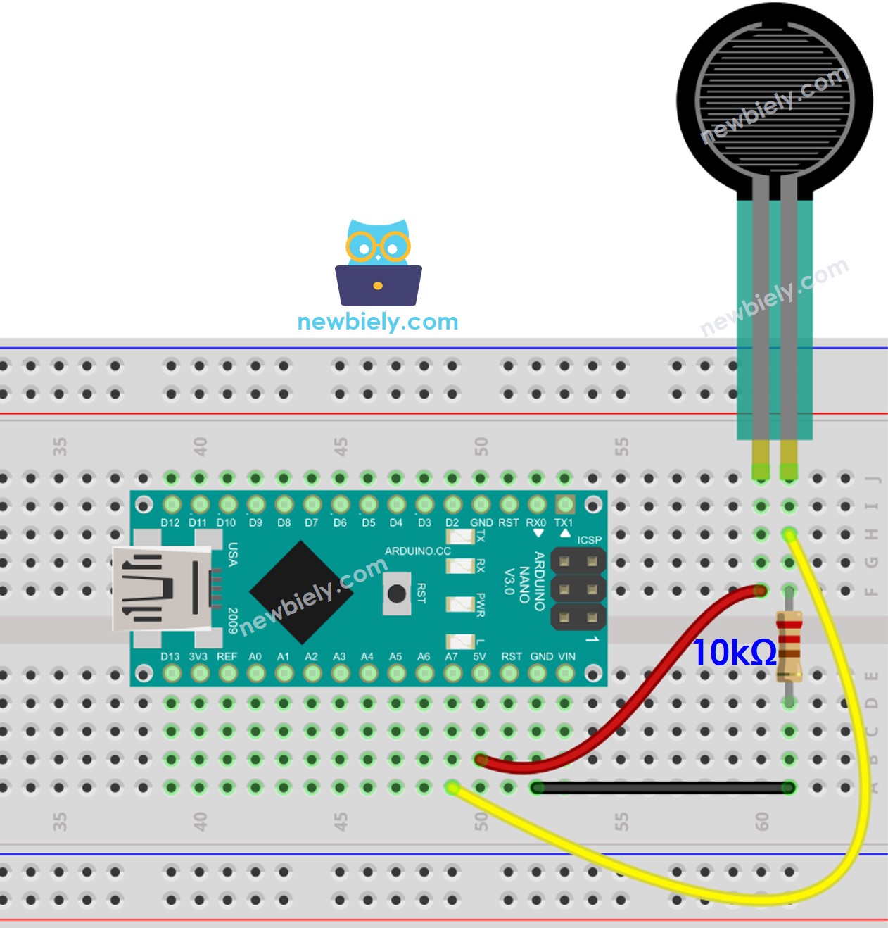 Arduino Nano Force wiring diagram