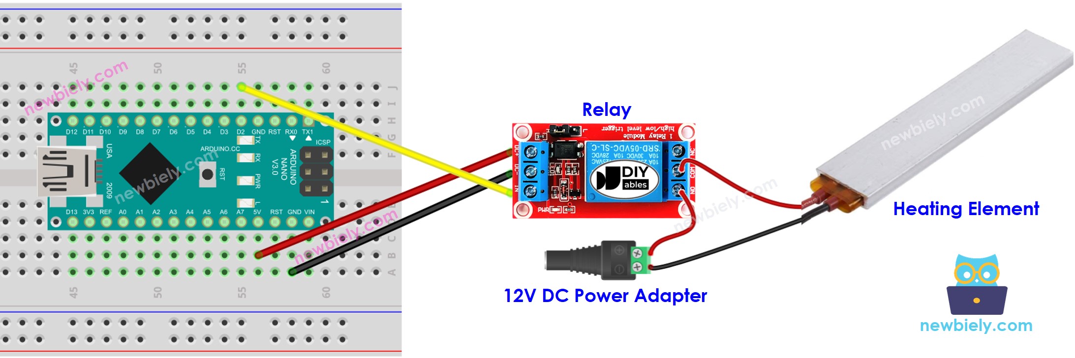 Arduino Nano heating element wiring diagram