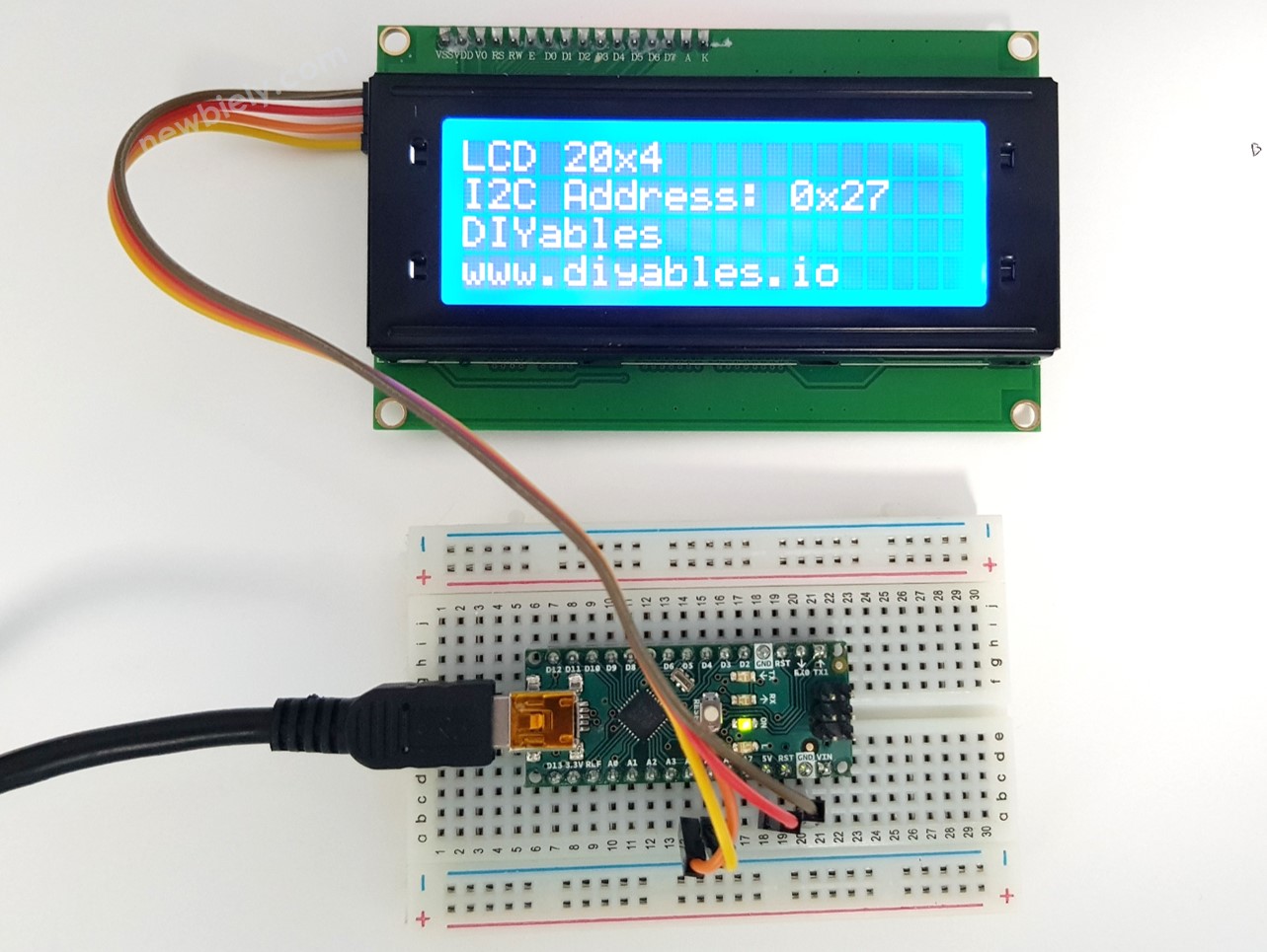 Arduino Nano display text on LCD