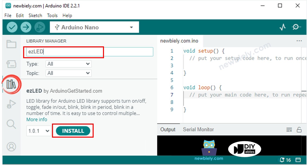 Arduino Nano led library