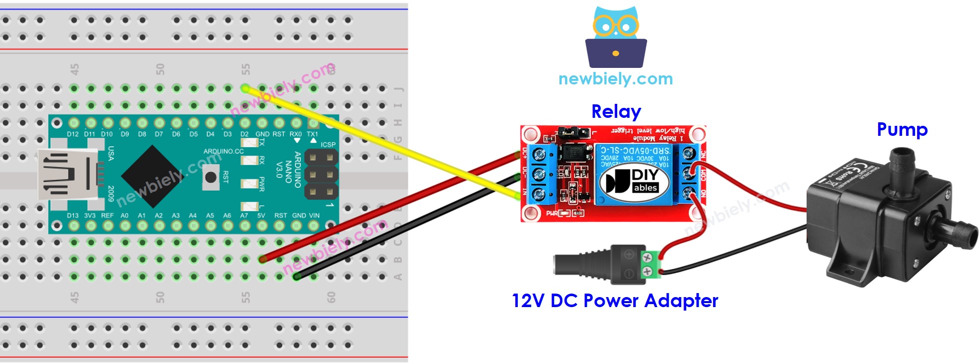 Arduino Nano Pump wiring diagram