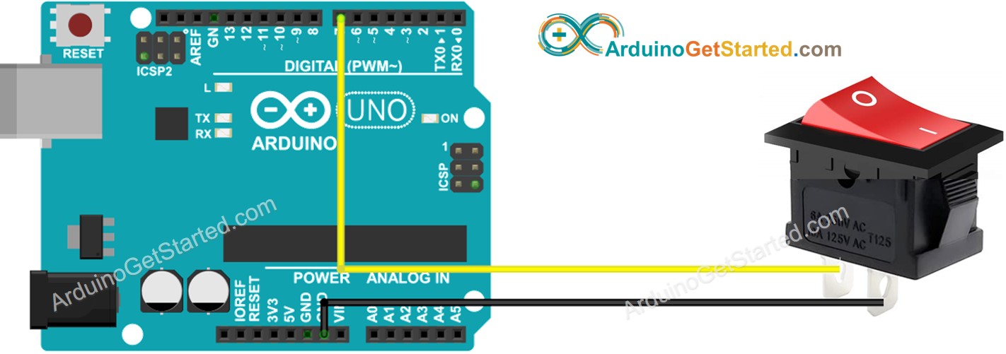 Arduino ON/OFF Switch Wiring Diagram