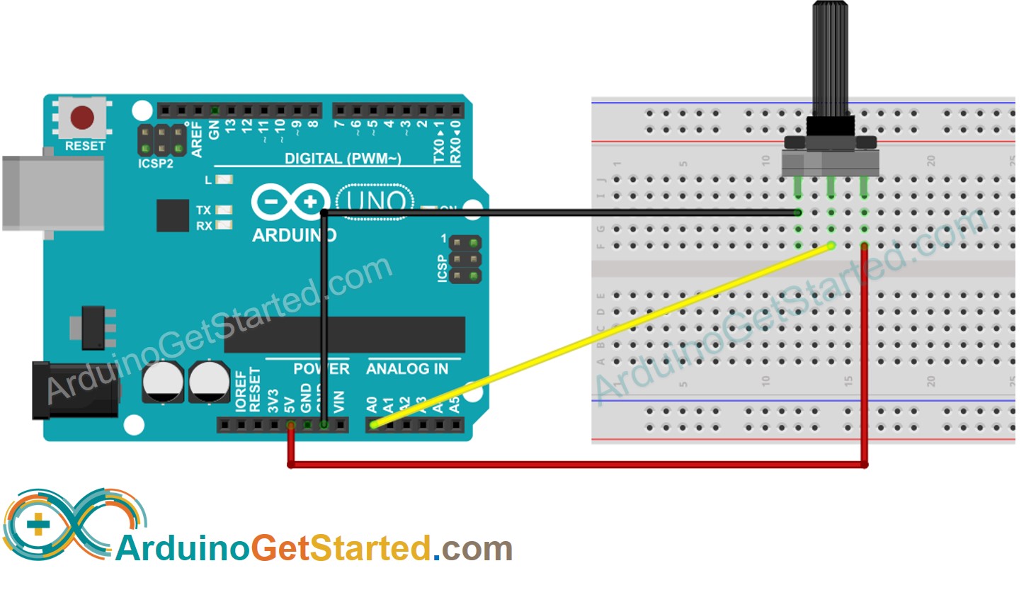 Arduino Potentiometer Wiring Diagram