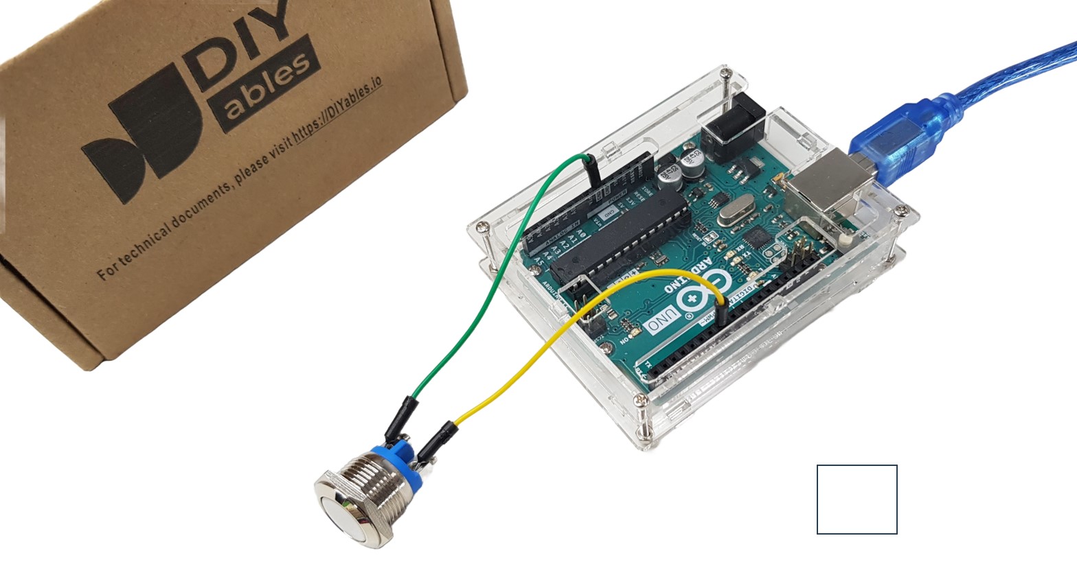 Arduino two-pin button Wiring Diagram