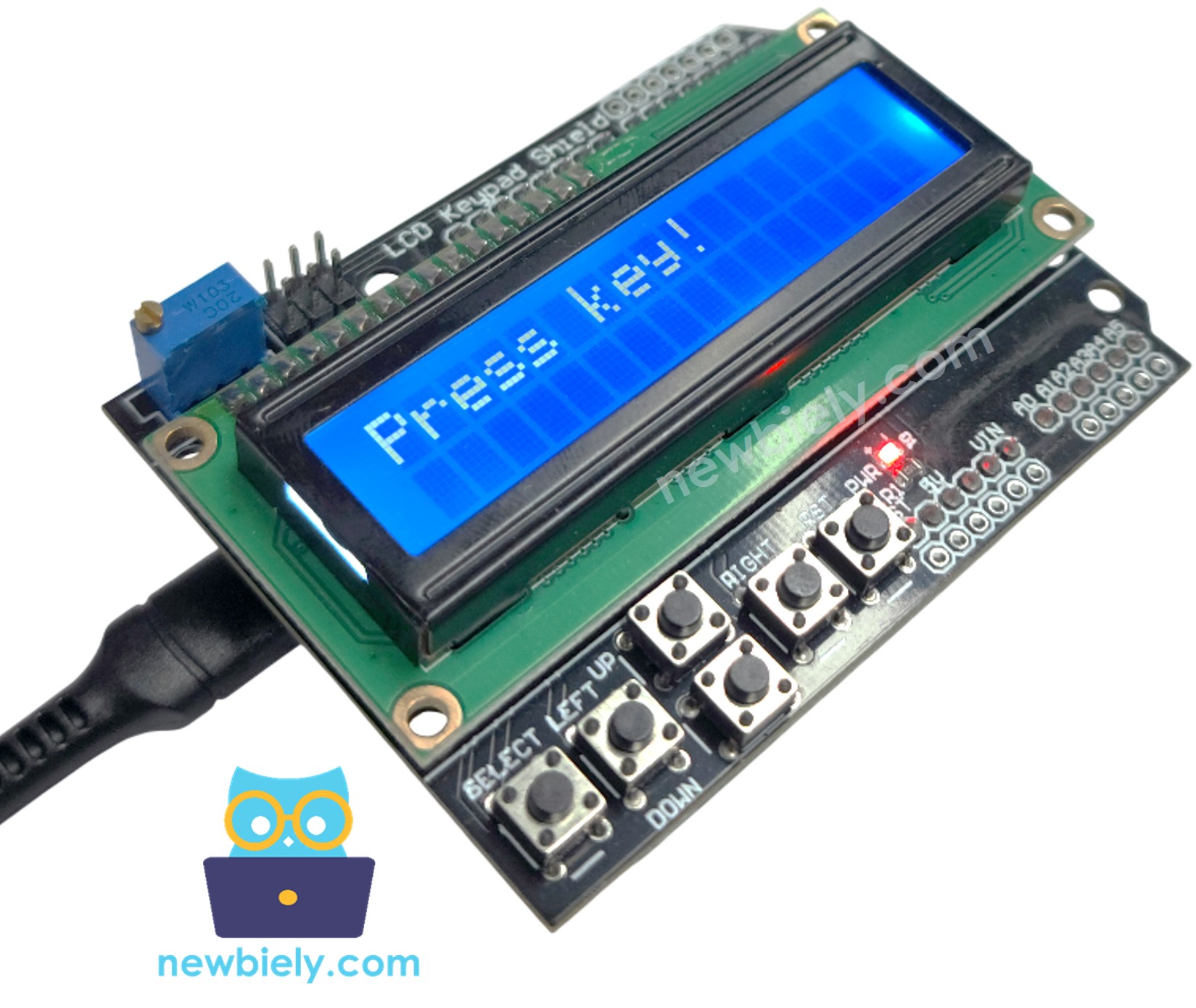 Arduino UNO Q lcd 키패드 쉴드 배선도