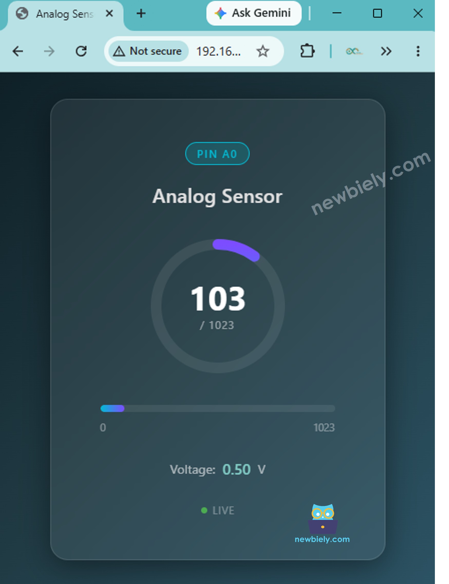 Arduino UNO Q 웹 서버 assets page