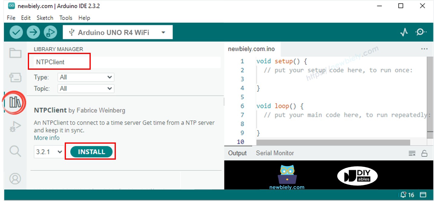 아두이노 UNO R4 NTPClient 라이브러리