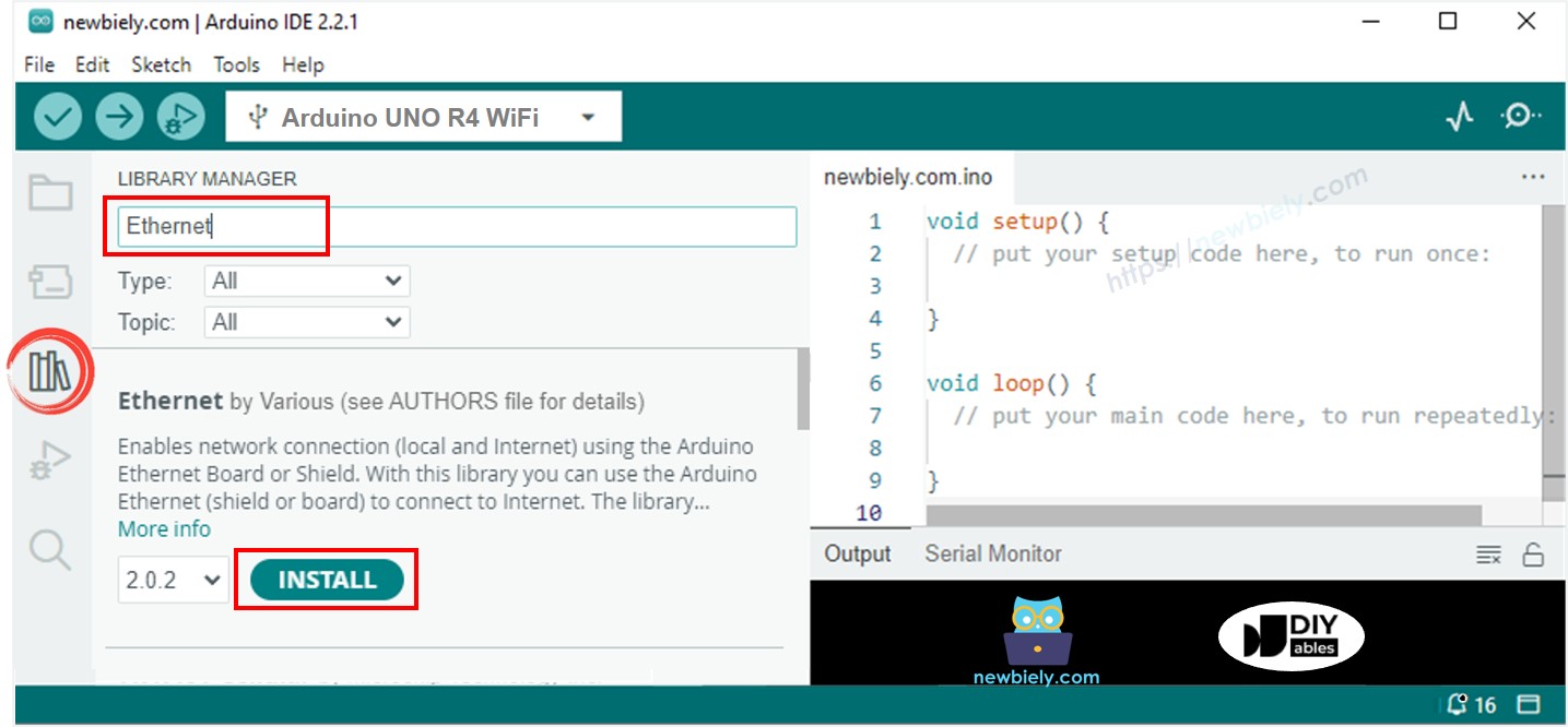 Arduino UNO R4 이더넷 라이브러리