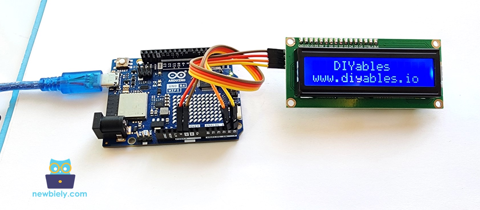 아두이노 UNO R4 LCD I2C 디스플레이