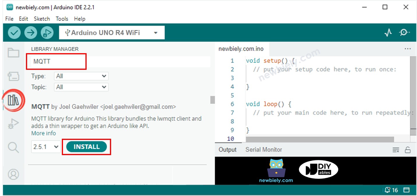 Arduino UNO R4 MQTT 라이브러리