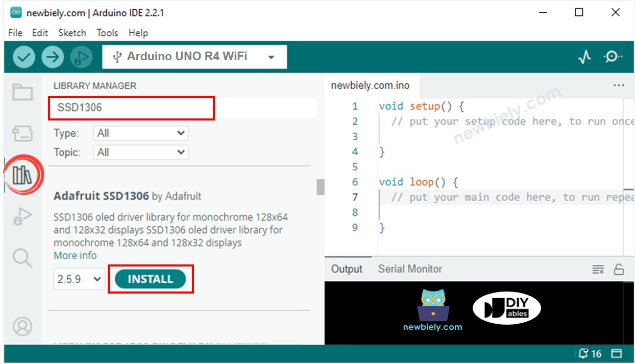 Arduino UNO R4 OLED 라이브러리