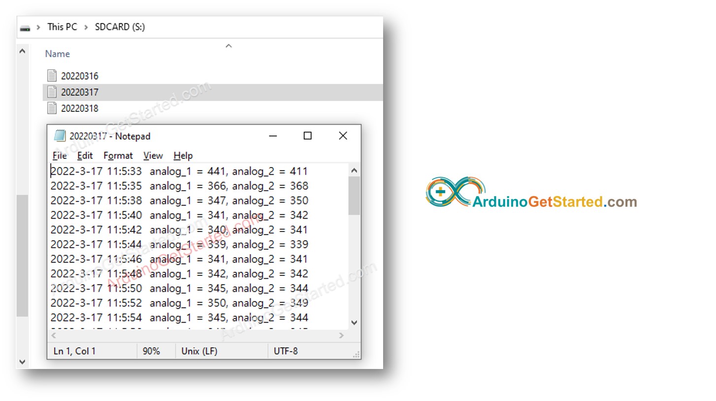 Arduino log to Micro SD Card multiple files