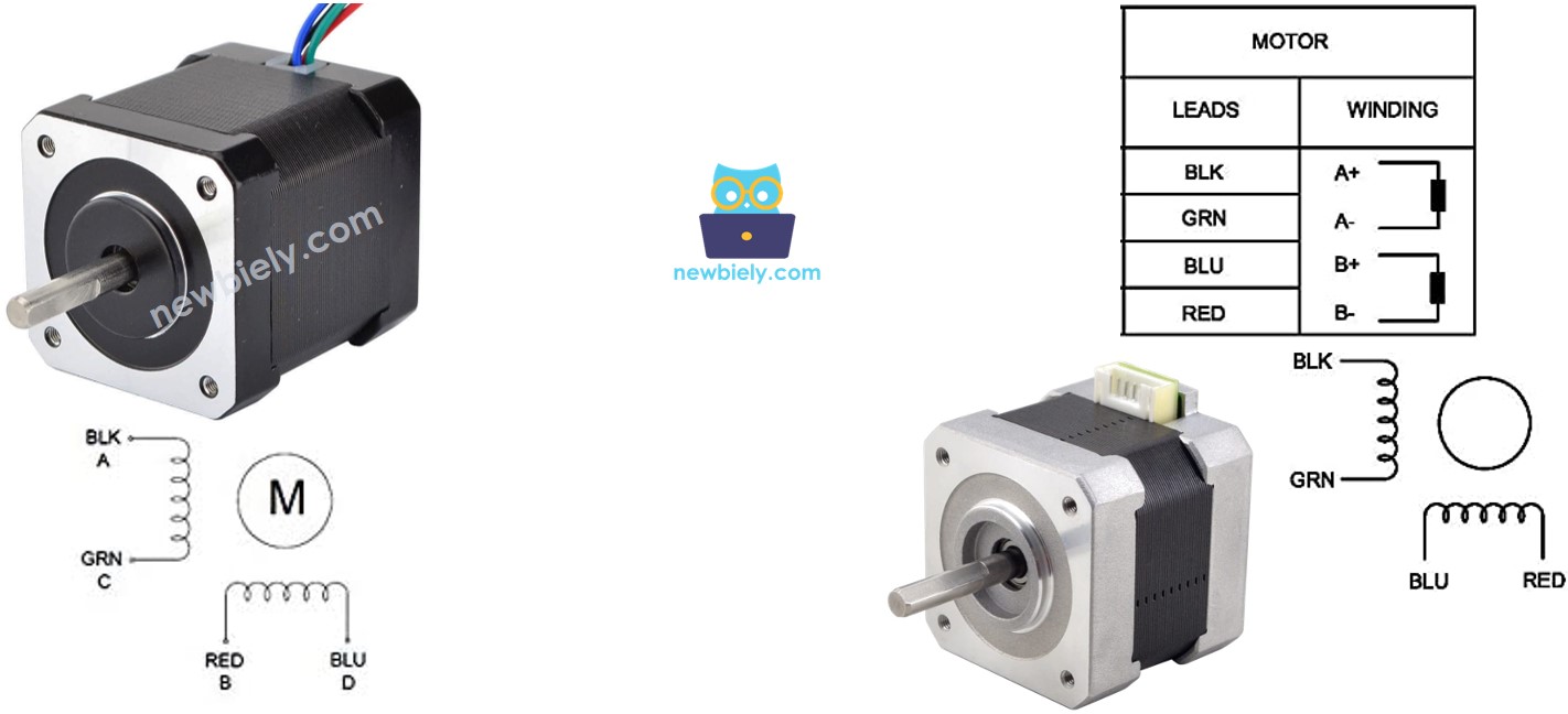 Bipolar Stepper Motor pinout