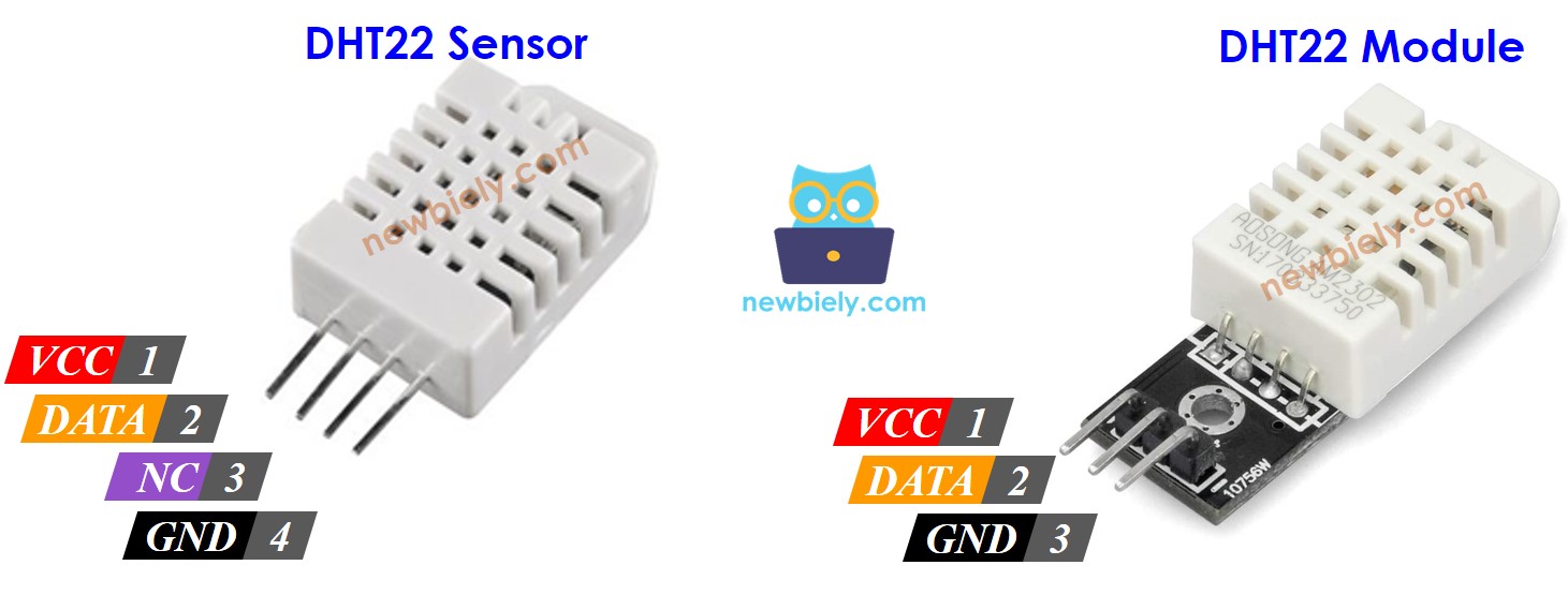 dht22 sensor module 사용법 핀아웃