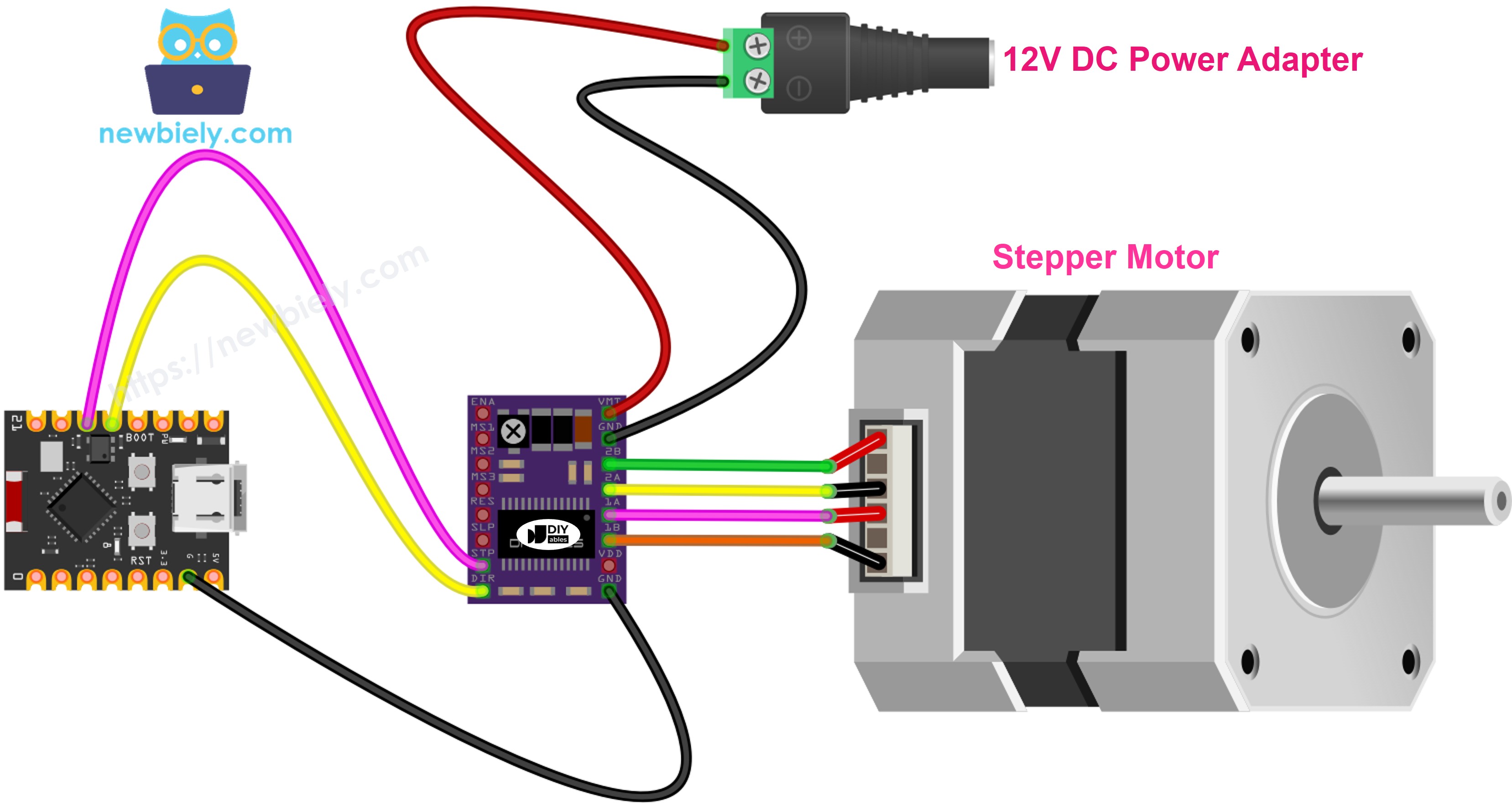 ESP32 C3 Super Mini drv8825 스테퍼 모터 드라이버 배선 다이어그램