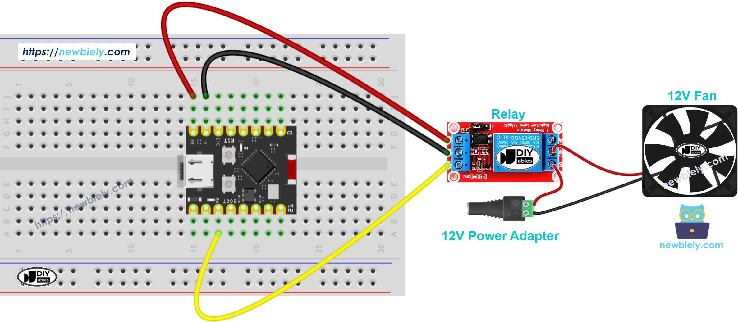 ESP32 C3 Super Mini 팬 배선 다이어그램