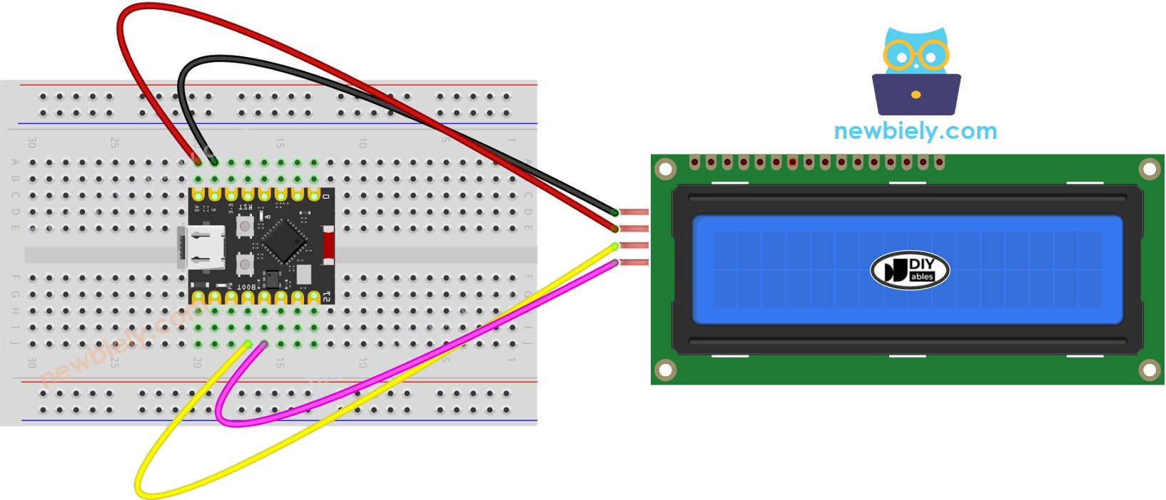ESP32 c3 슈퍼 미니 lcd i2c 배선도