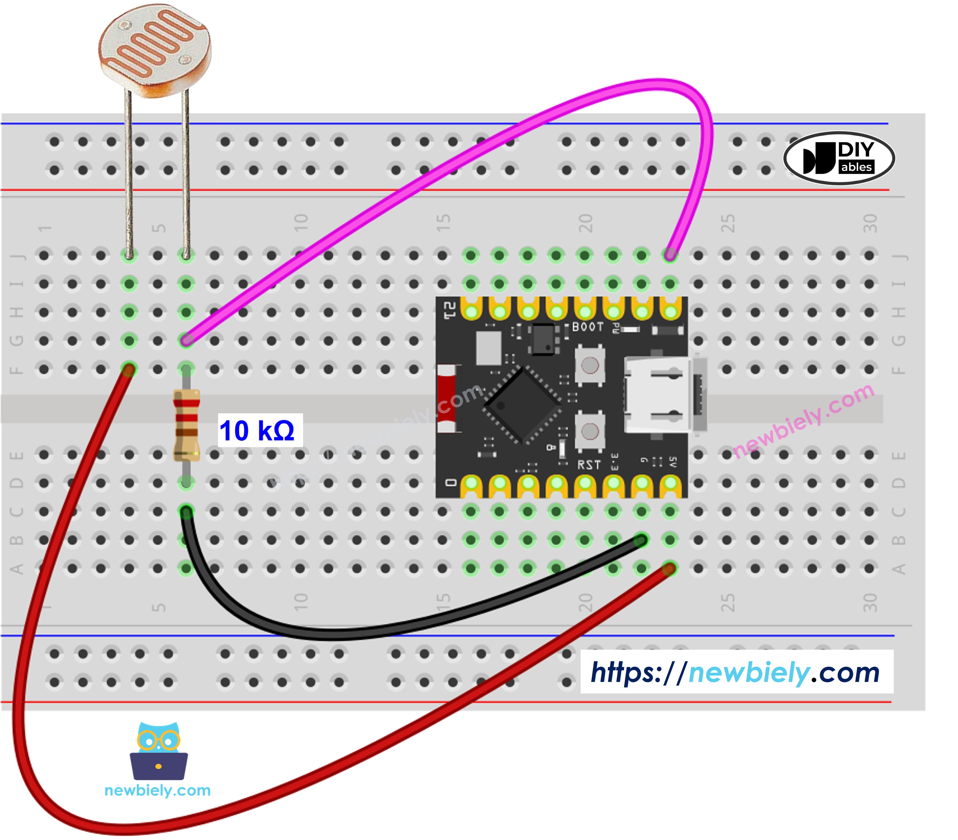 ESP32 C3 Super Mini 라이트 센서 배선도