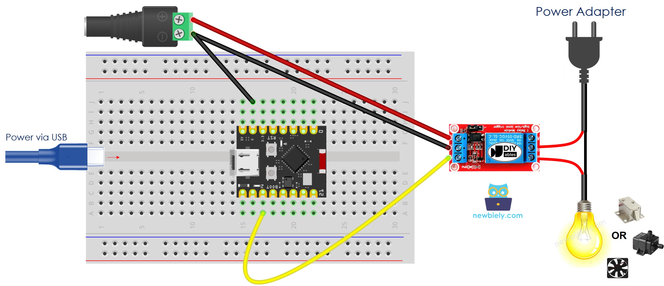 ESP32 C3 Super Mini 릴레이 연결 배선도