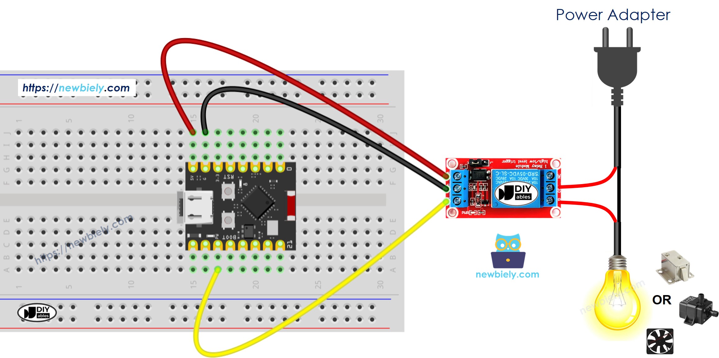 ESP32 C3 Super Mini 릴레이 연결 배선도