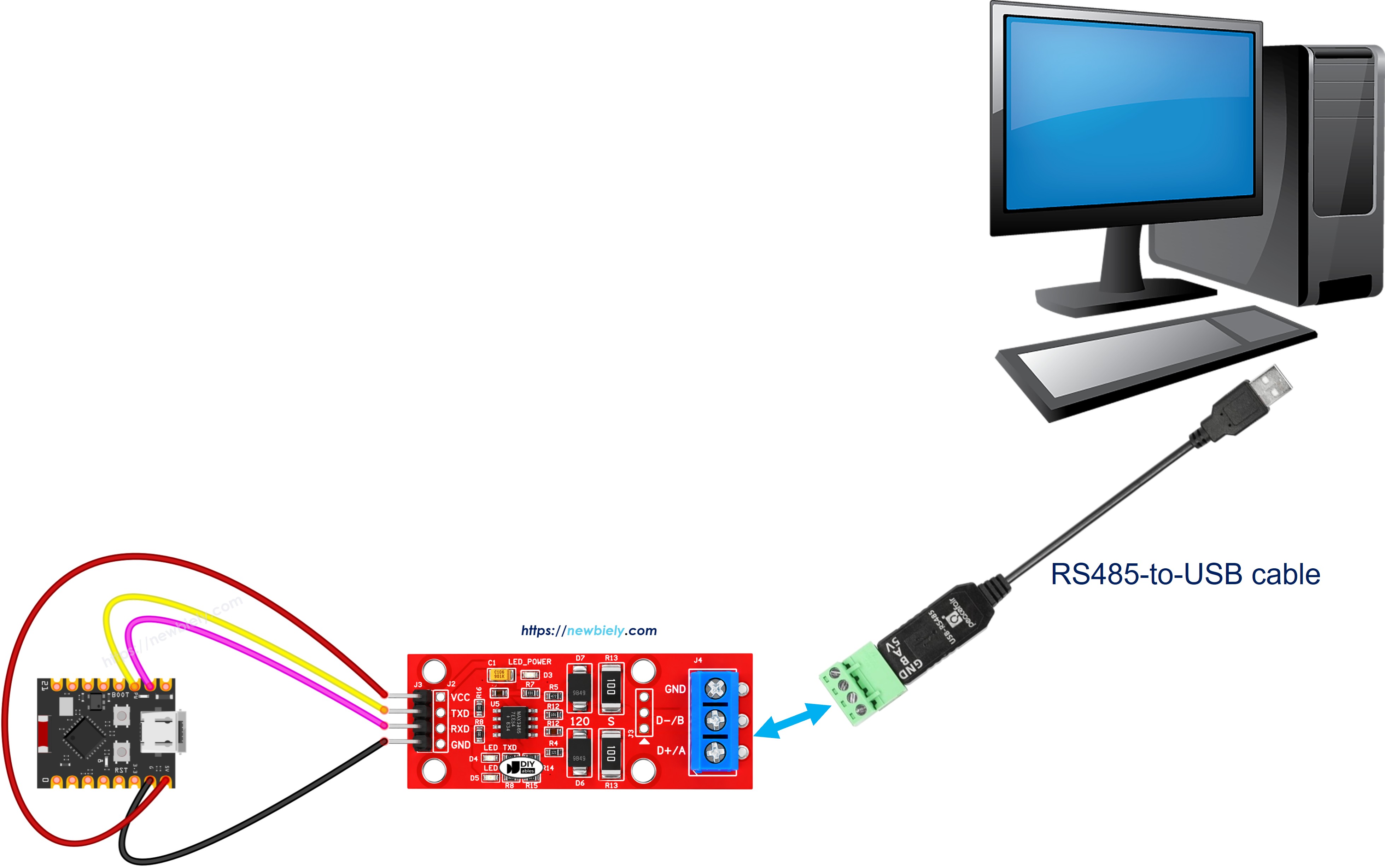ESP32 C3 Super Mini rs485와 pc 간 통신