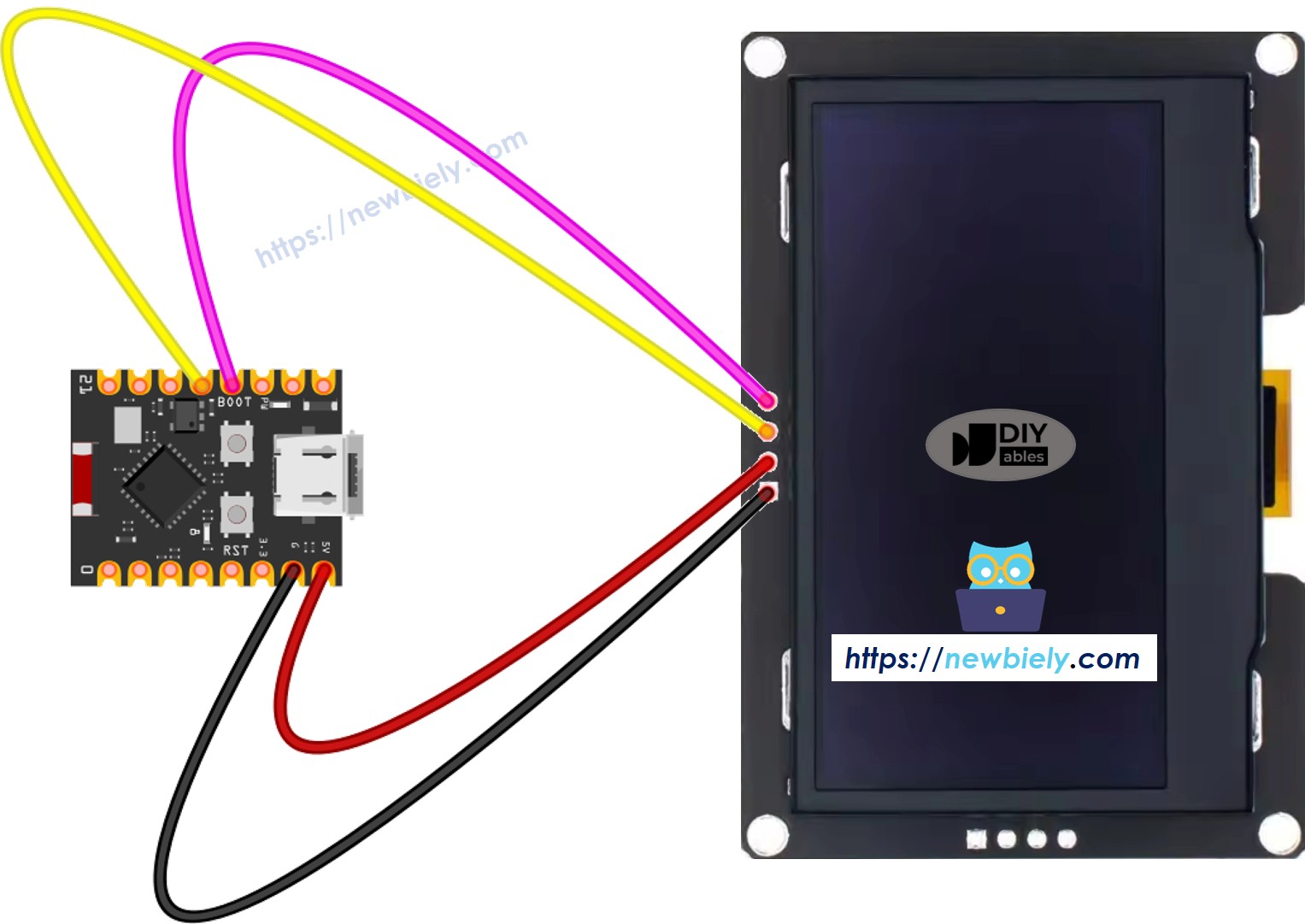ESP32 C3 Super Mini ssd1309 oLED 연결 배선도